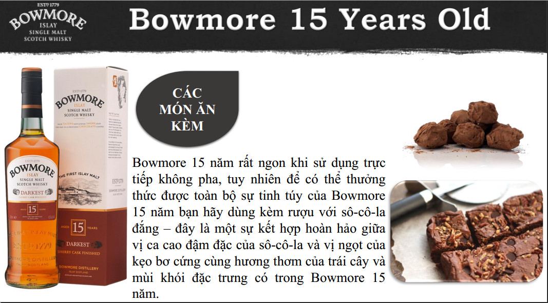 Ruou Bowmore 15 nam