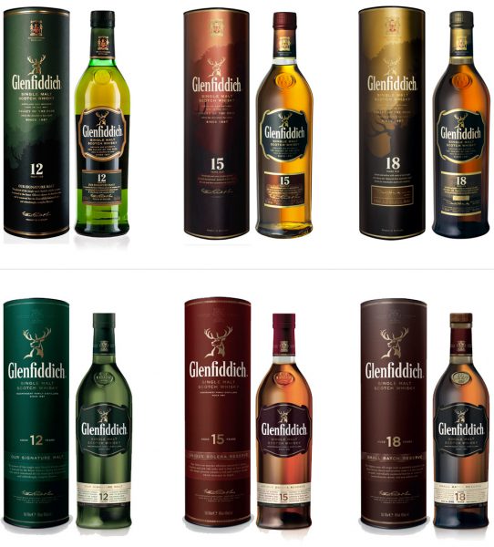 glenfiddich bottles chai mới