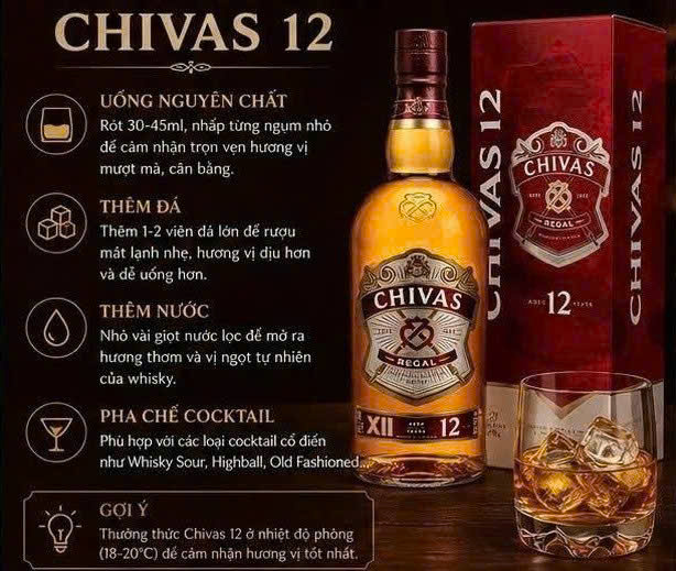 Cach thuong thuc chivas 12 nam 12 4 5 Lit