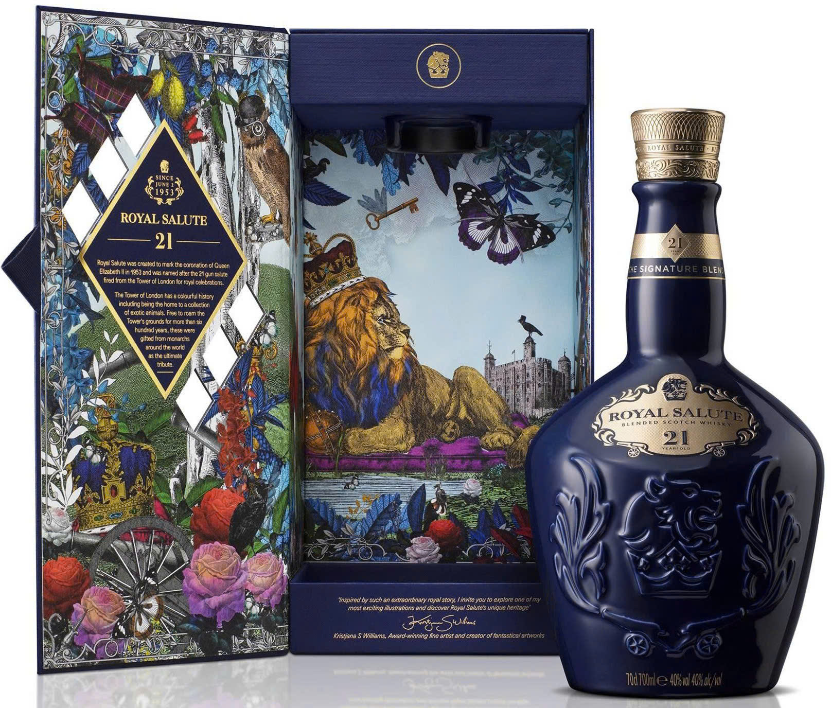 Chivas 21 signature blend khi mo hop