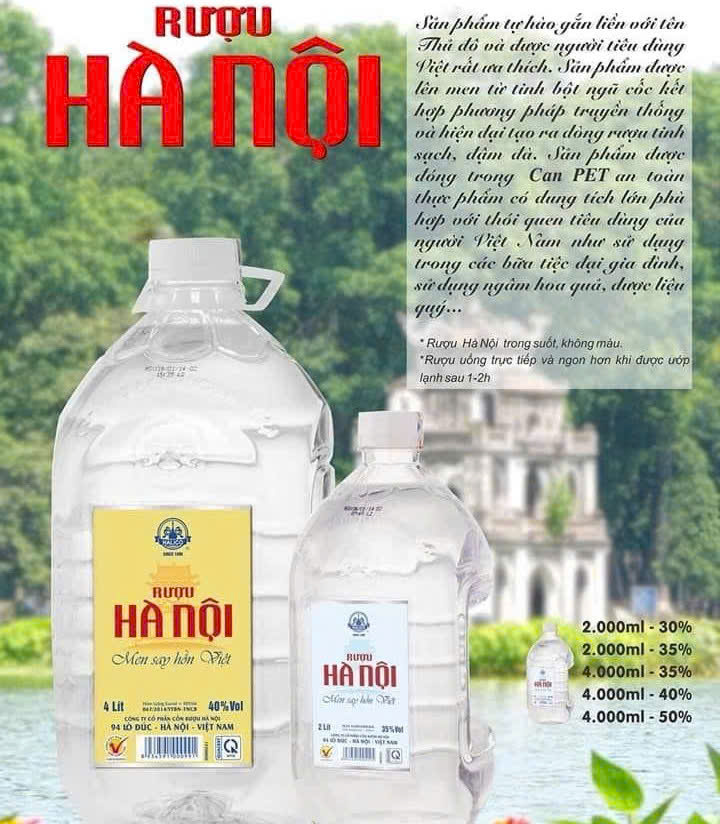 Dac diem cua ruou hanoi CAN 2lit 4lit halico