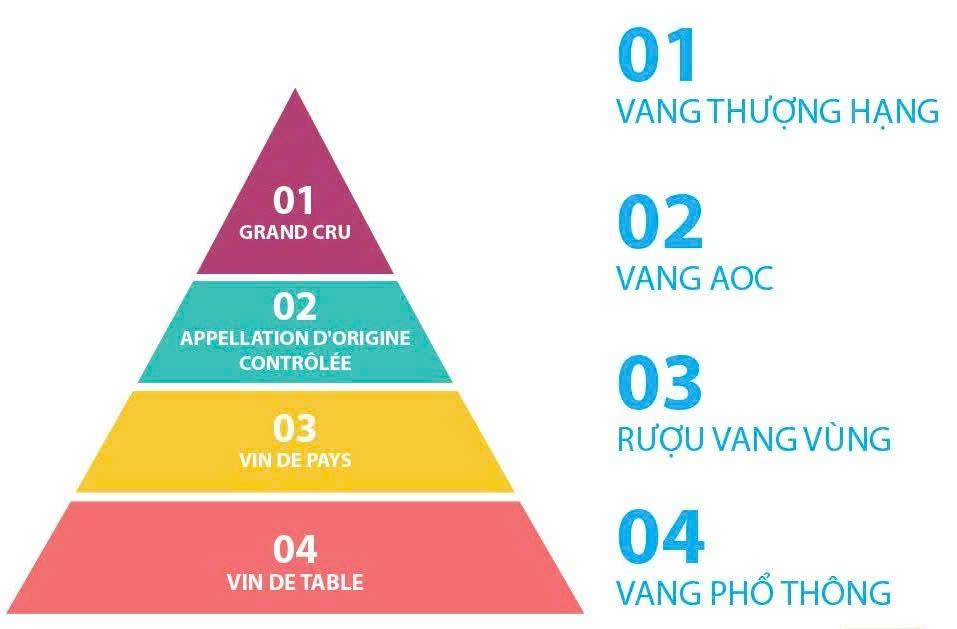 Dang cap ruou vang Phap