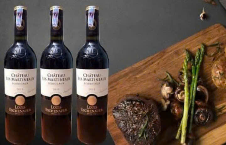 Dung dieu voi Chateau Les Martineaux Bordeaux 750 ml