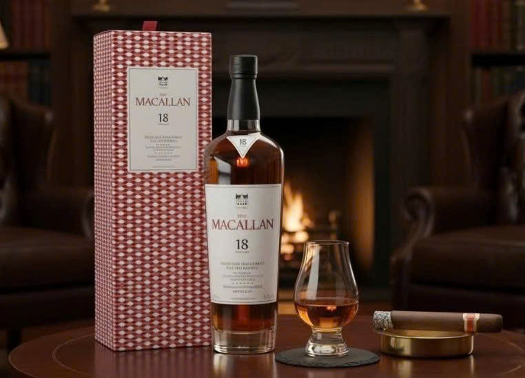 Dung dieu voi Macallan 18 Double Cask 700ml