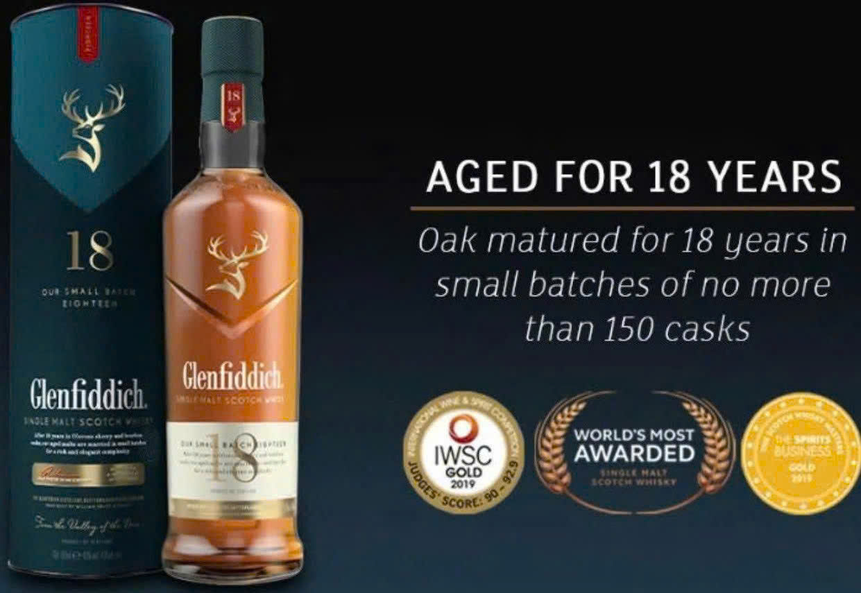 Giai thuong cho Glenfiddich 18 Years old