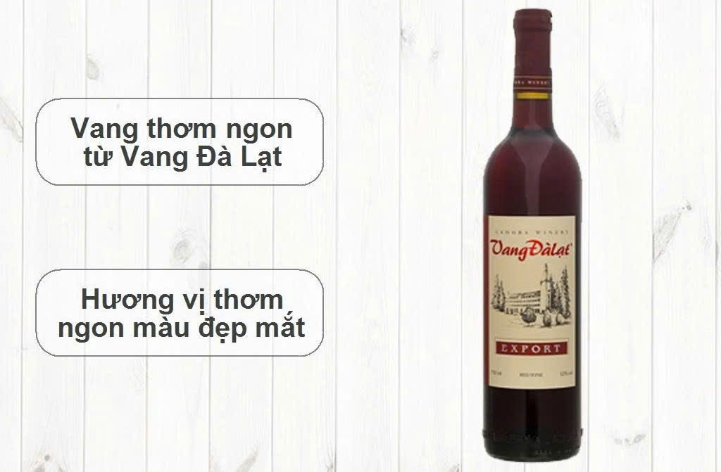 Gioi thieu vang da lat export red 12 do 750ml gia re