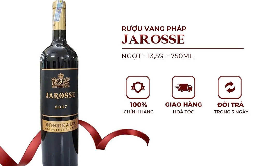 Gioi thieu vang phap Jarosse Bordeaux 750 ml