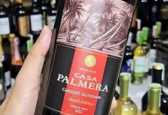 Nhan hieu Casa palmera Gran Reserva Cabernet sauvignon 3