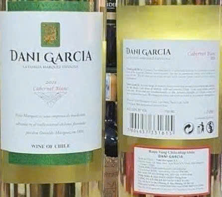 Nhan hieu Dani Garcia Sauvignon Blanc trang gia re