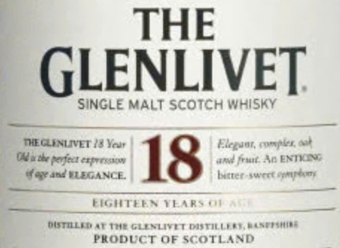 Nhan hieu Glenlivet 18 YO