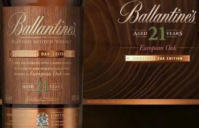 Nhan hieu ballantines 21 signature oak 700ml