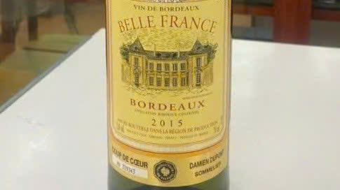 Nhan hieu belle france bordeaux trang 750 ml