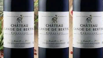 Nhan hieu chateau lande de bertin Bordeaux