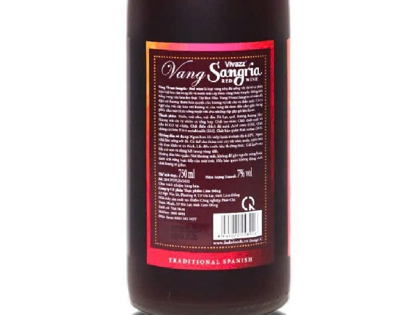 Nhan phu chai vivazz sangria LADOFOODS