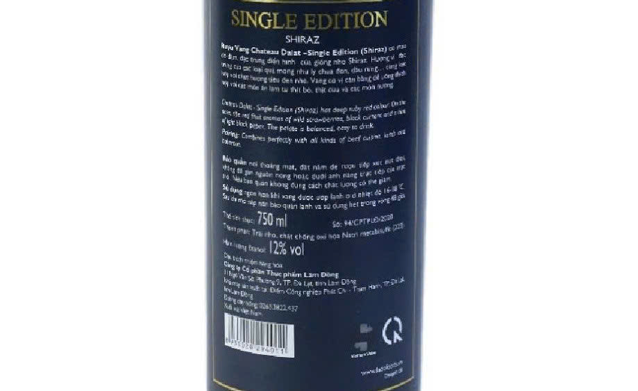 Nhan sau chai chateau Single Edition do