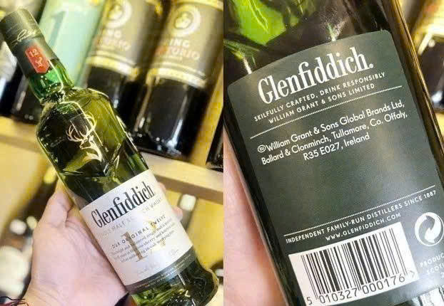 Nhan sau glenfiddich 12 YO