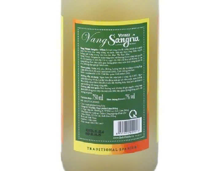 Nhan sau vivazz sangria trang 750 ml cua ladofoods