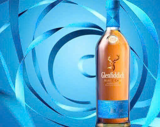 Quang cao Glenfiddich Select Cask Blue 1lit