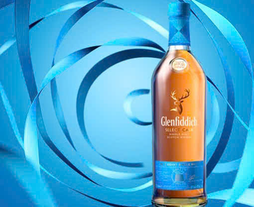 Quang cao Glenfiddich Select Cask Blue