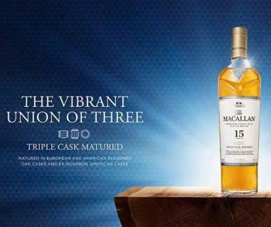 Quang cao Macallan 15 Triple cask 700 ml