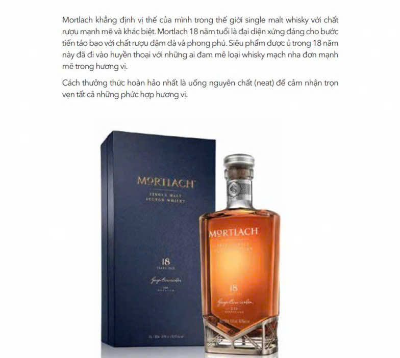 Quang cao Mortlach 18 700 ml