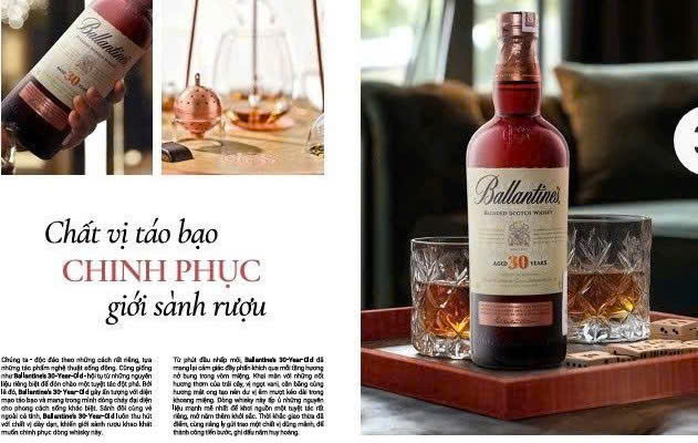 Quang cao ballantines 30 Pernod Ricard