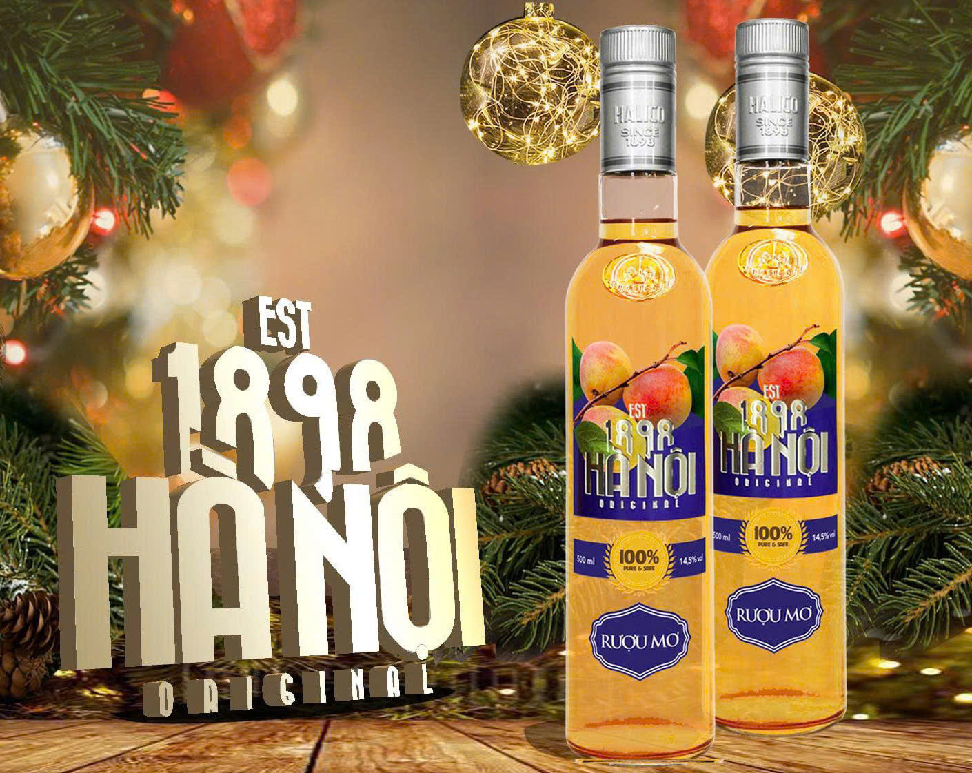 Quang cao ruou mơ ha noi 1898 500 ml gia re
