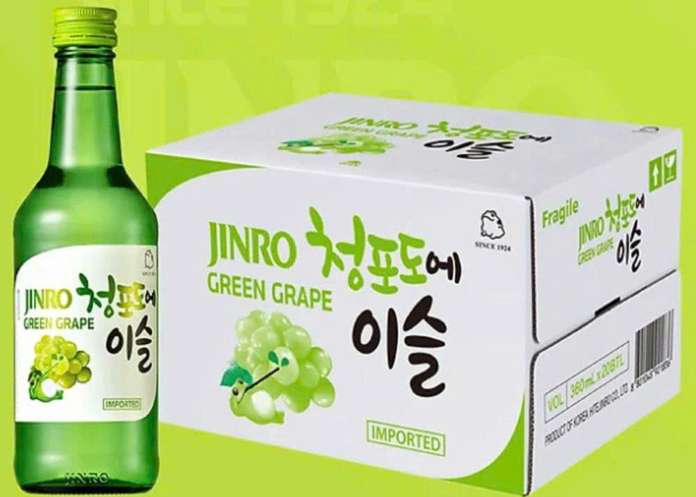 Soju nho Xanh quy cach 20chai thung