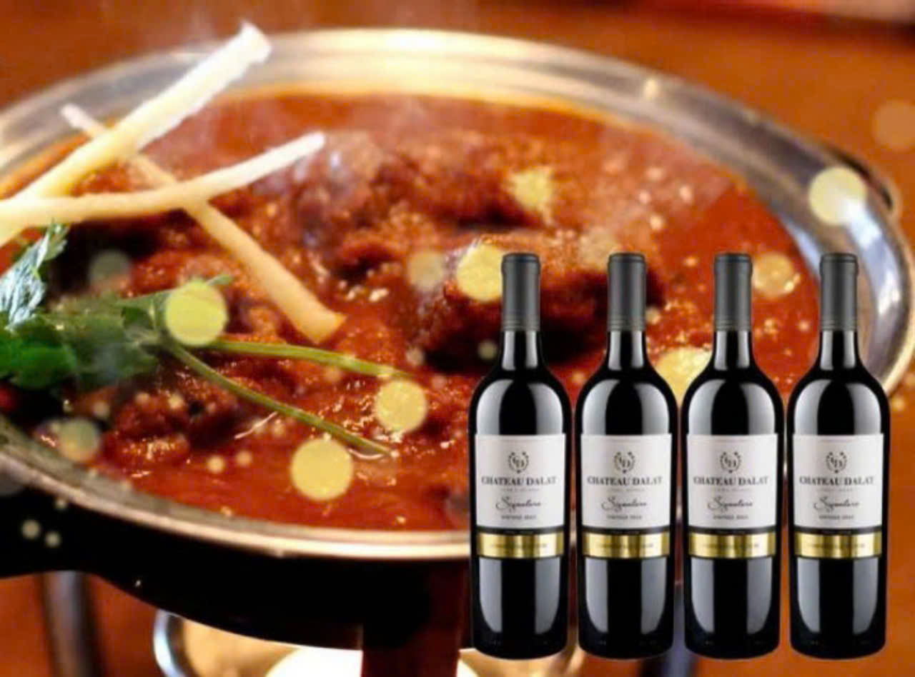 Thuong thuc Chateau Special cabernet sauvignon voi bo xot vang