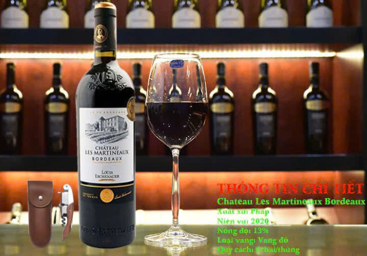 Thuong thuc Vang Phap Chateau Les Martineaux Bordeaux 750 ml