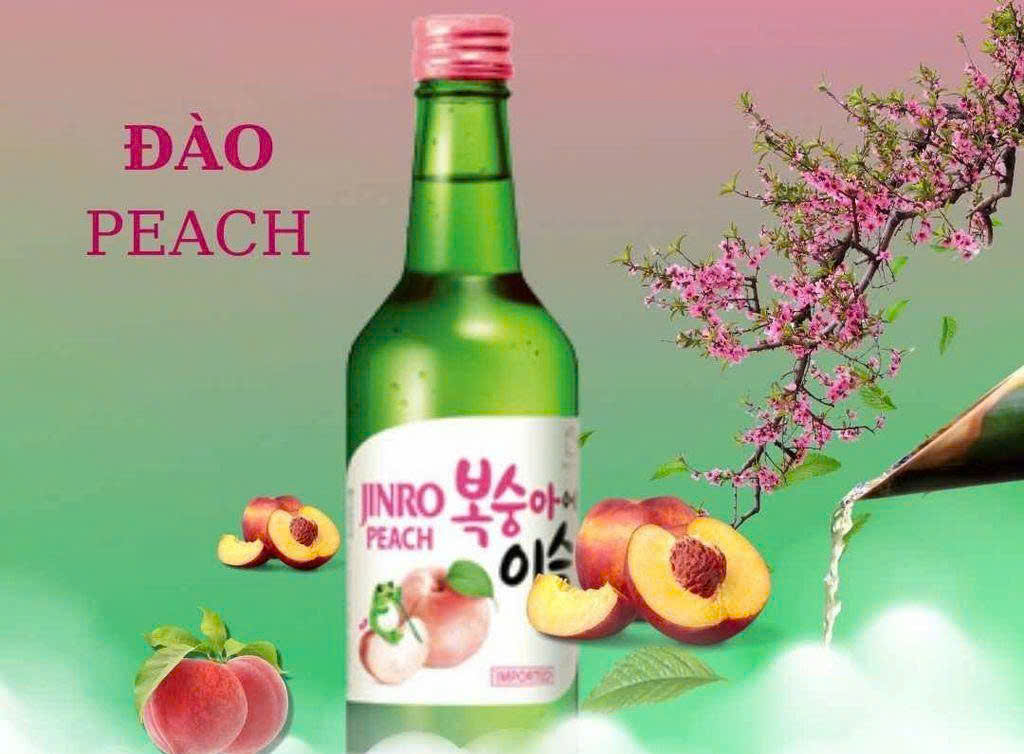 Trai dao tuoi ngon ket hop cung ruou soju
