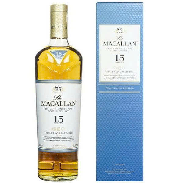Trung Bay mau Macallan 15 Triple Cask 700 ml gia re