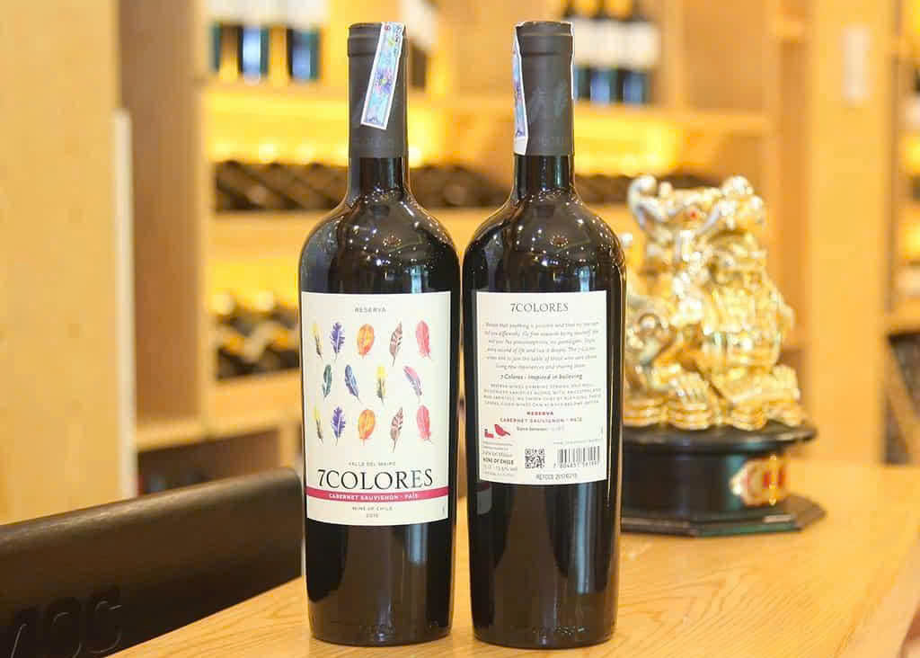 Trung bay 7colores reserva cabernet sauvignon pais