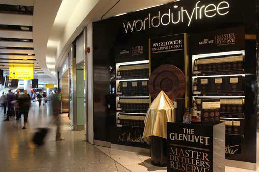 Trung bay glenlivet 1824 kenh Duty Free