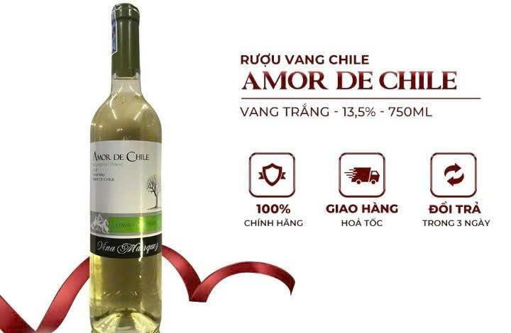 Vang Amor De Chile Trang 750 ml