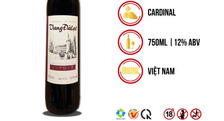 dac diem cua vang export red wine 750ml