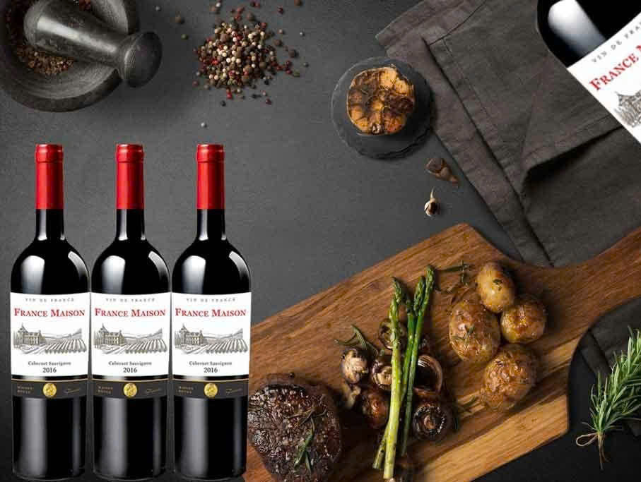 do an ngon va ruou vang france maison