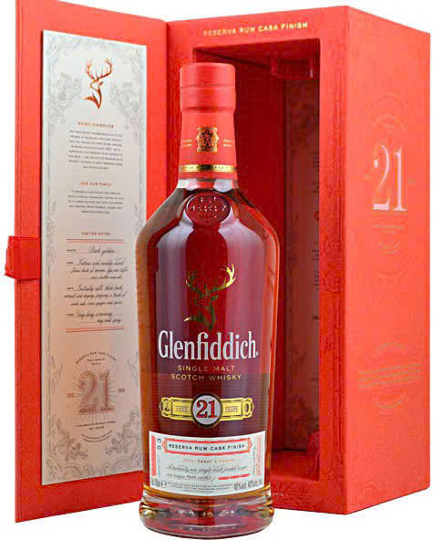 glenfiddich 21 rum cask khi mo hop