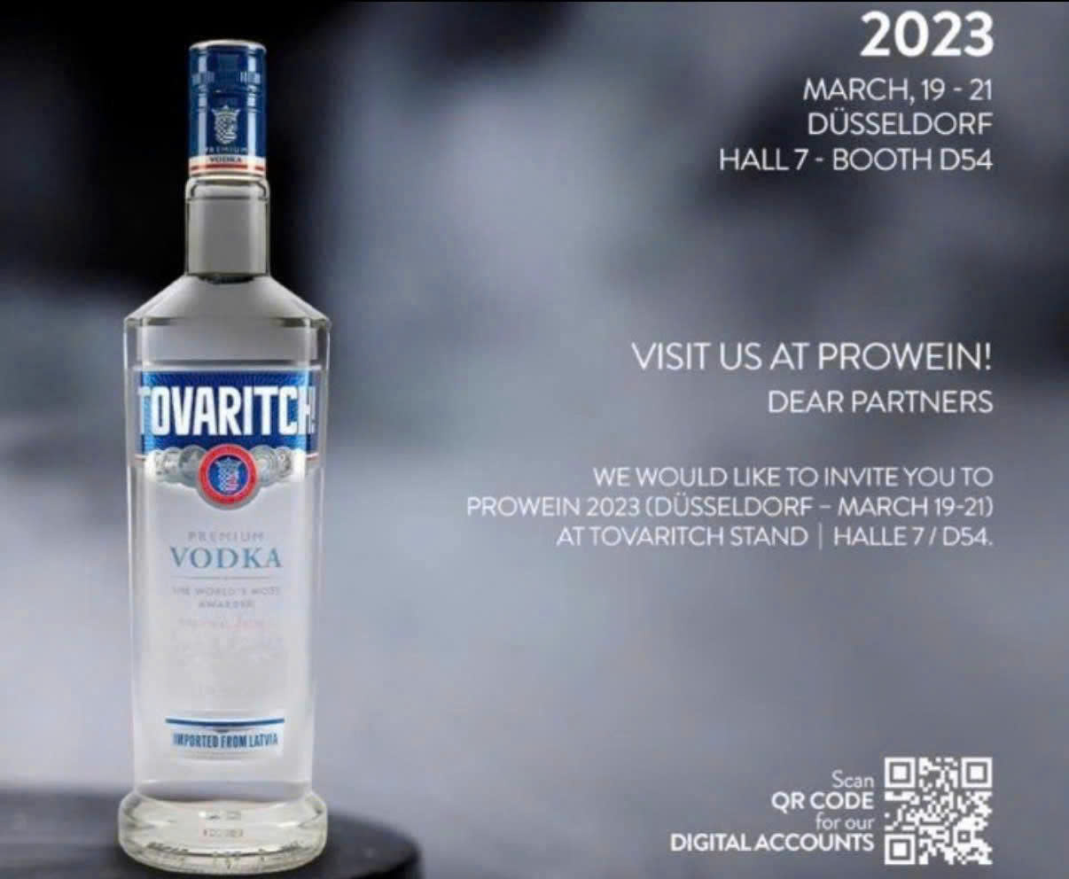 quang cao Vodka tovarit lavia 1lit gia re