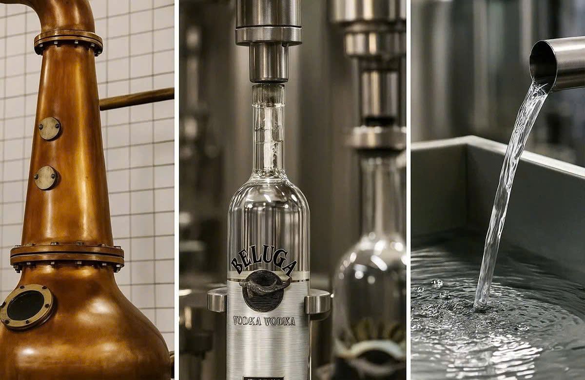 quy trinh san xuat vodka beluga tại Nga