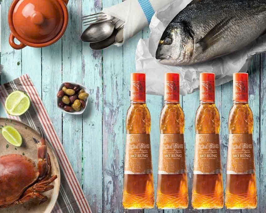 ruou mo rom vang va mon hai san